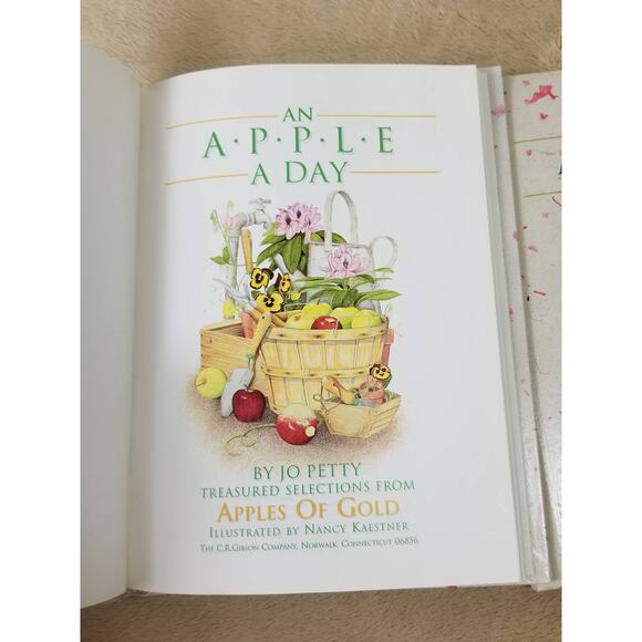 An Apple A Day Jo Petty Books Apples Of Gold Hardcover Printed USA Edition 1997 - Picture 7 of 10